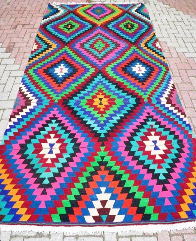 New Hand Made Living Room Bedroom Bedside Floor Area Rug Multi Uses Rug Colorful Rug 60x90inch OEM Factory Price