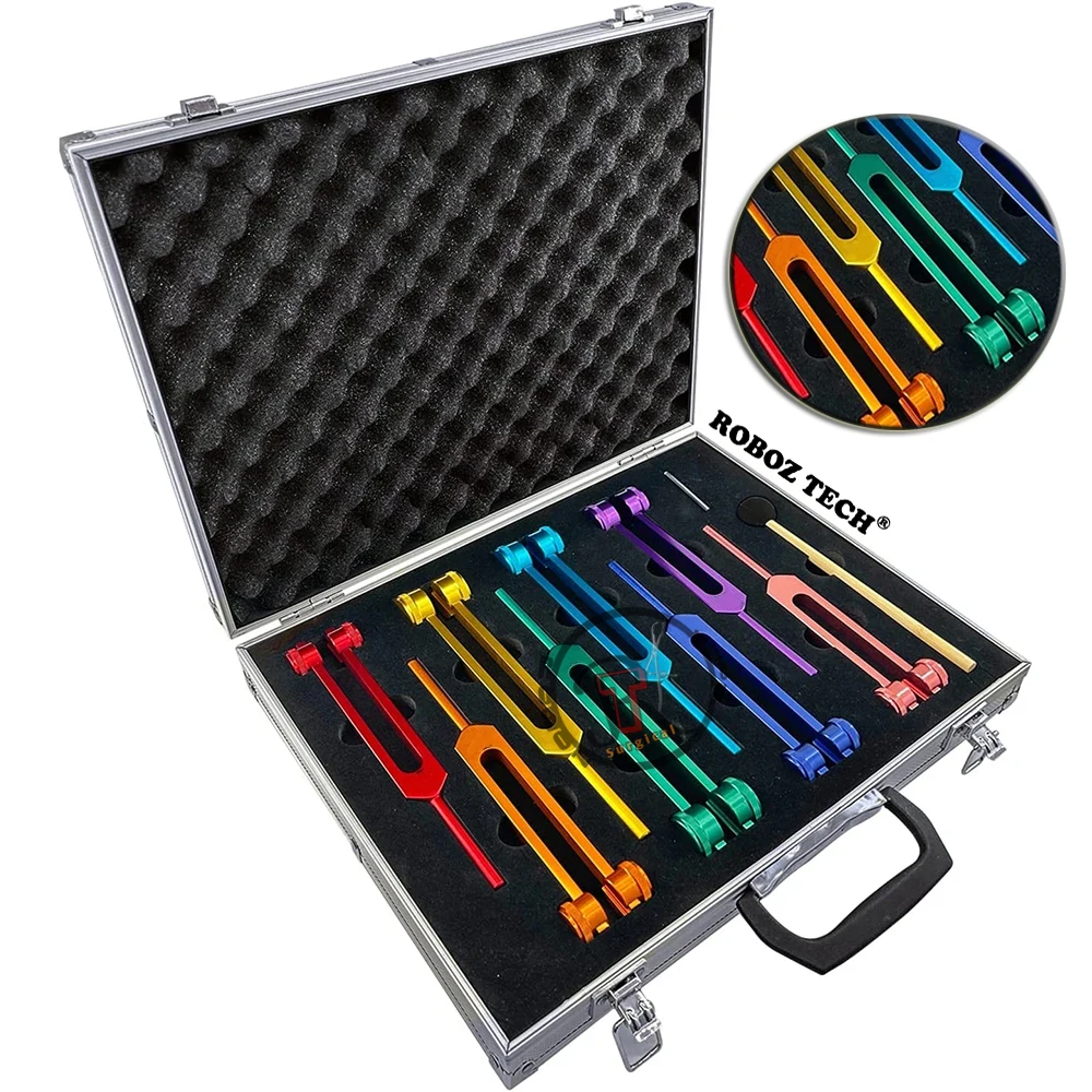 TUNING FORKS SET OF Chakra tuning fork medical Aluminum Tuning Fork Stainless Steel RTSIC
