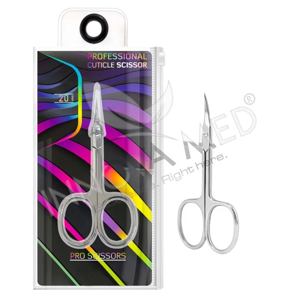 Professional Curved Stainless Steel Manicure Scissors Russian Sharp Cuticle Scissors Stock Beauty Tool