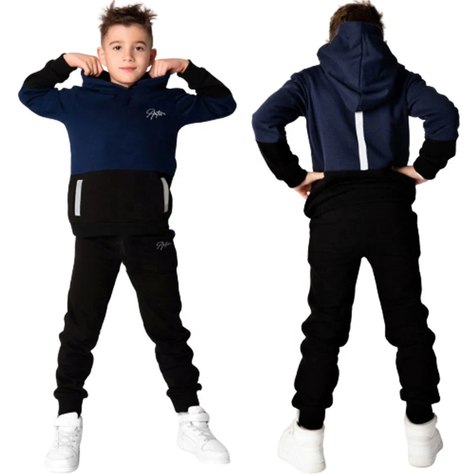 High quality Children Two Piece Toddler Tracksuit Boys hoodie and pant Sweatsuits kids jogger hoodie sets