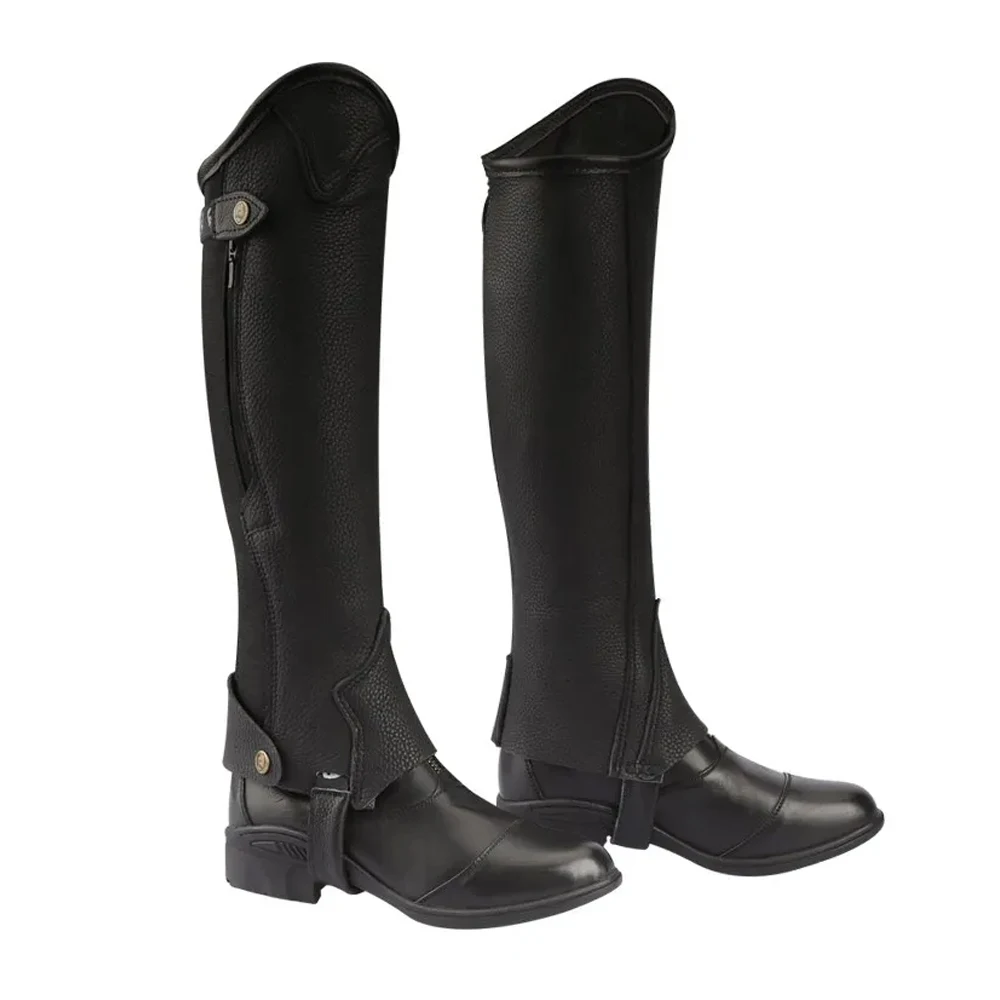 New Arrival Best Design Customized Logo Printing Leather  Light Weight Men Half Horse Riding Chaps By CAVALRY SKT COMPANY