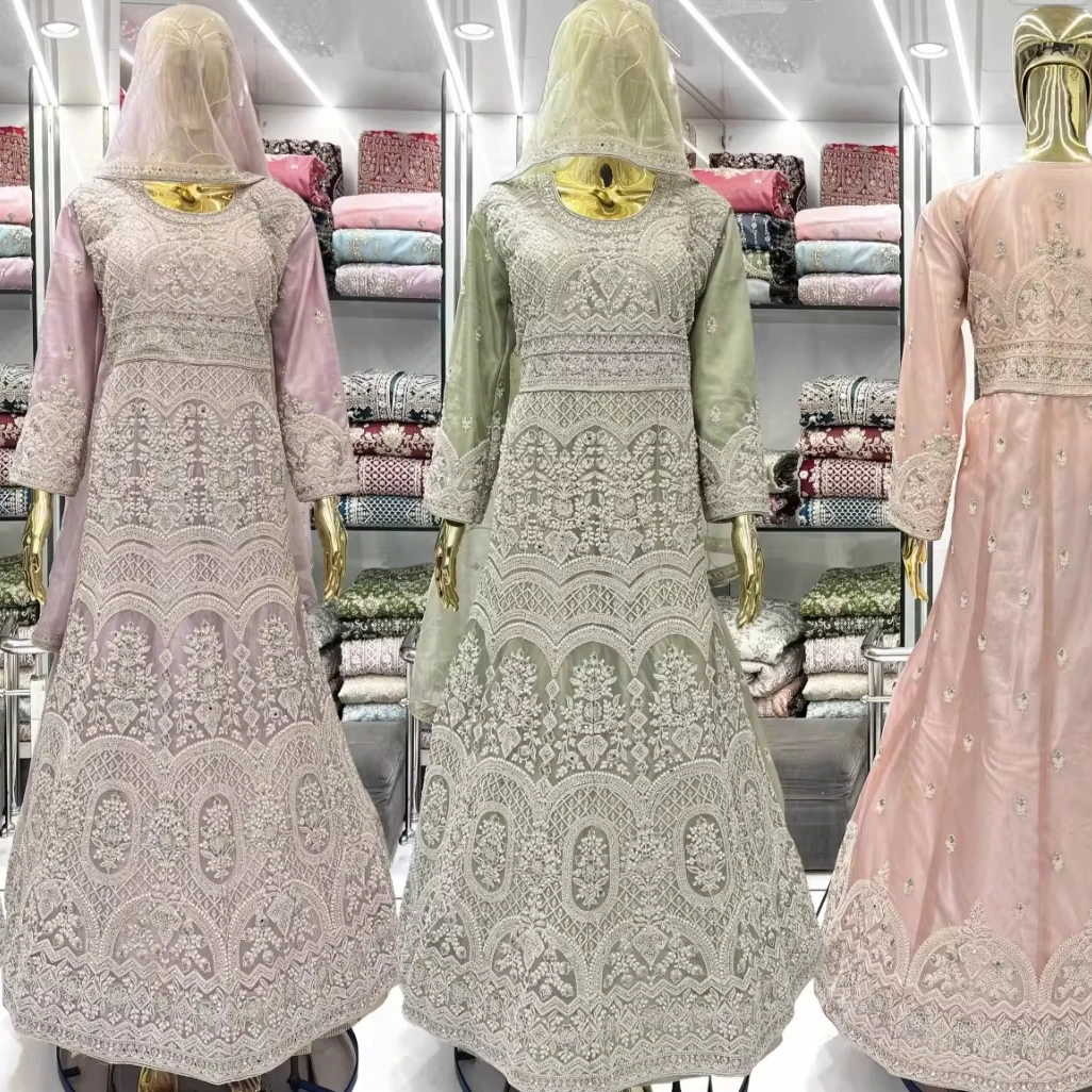 Indian & Pakistani Fashion Heavy Raspberry Bridal Gown for Women New Fashionable Wholesale Price from Supplier