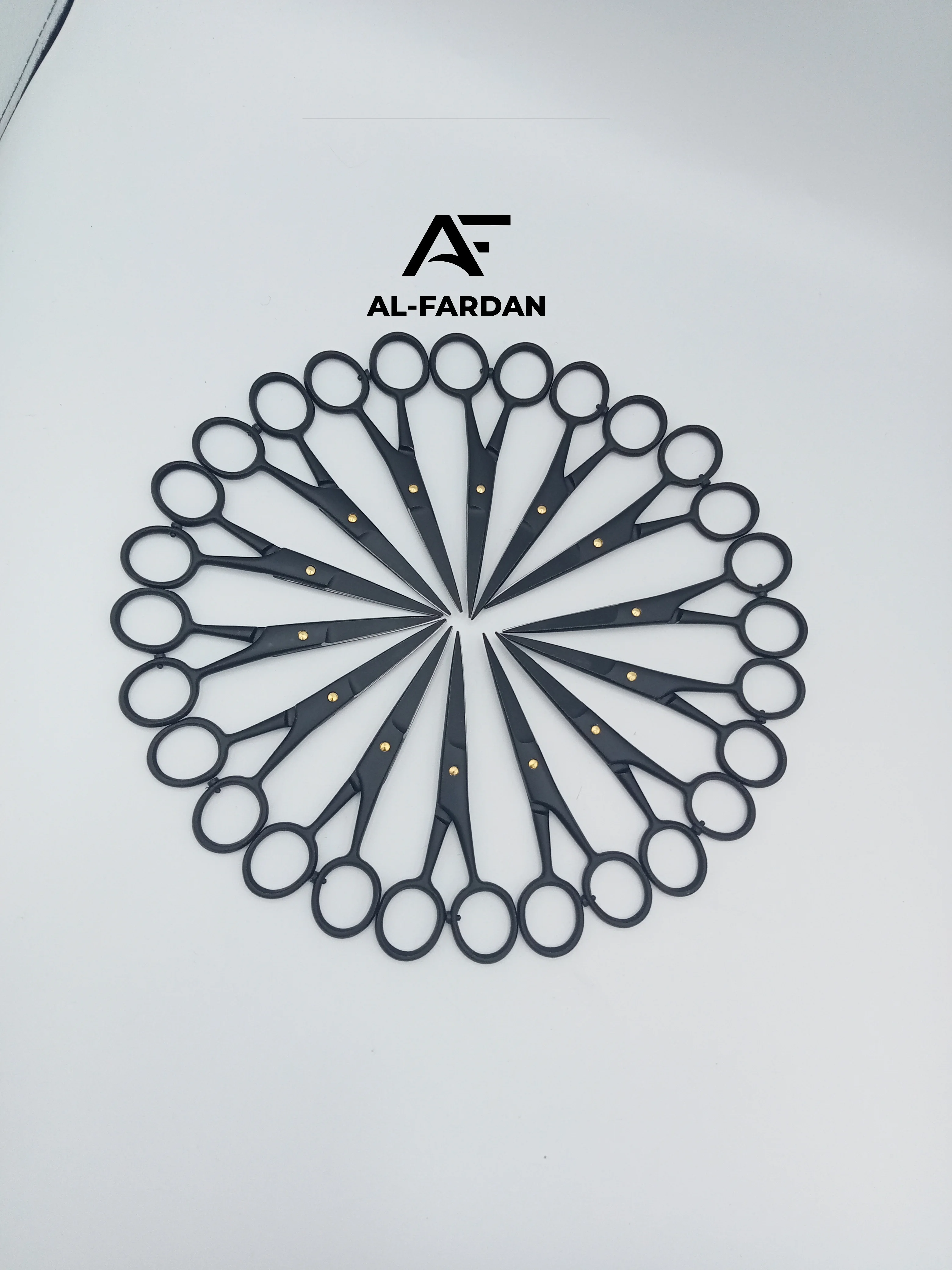 Professional Black Matte Color Solid Stainless Steel Manicure Cuticle Scissors Curved Sharp Tip Eyelash Eyebrow Scissors