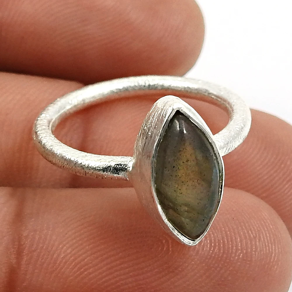 Marquise shape Labradorite Gemstone 925 Sterling Silver ring for women and girls bulk wholesale Jewelry Suppliers Manufacturer