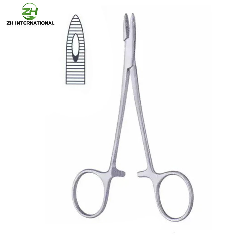 Good Quality Titanium Needle Holders With Long Gold Color Metal Handle Private Label Surgical Instruments