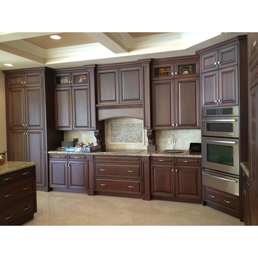 Classic ready built laminated plywood film furniture kitchen cabinet