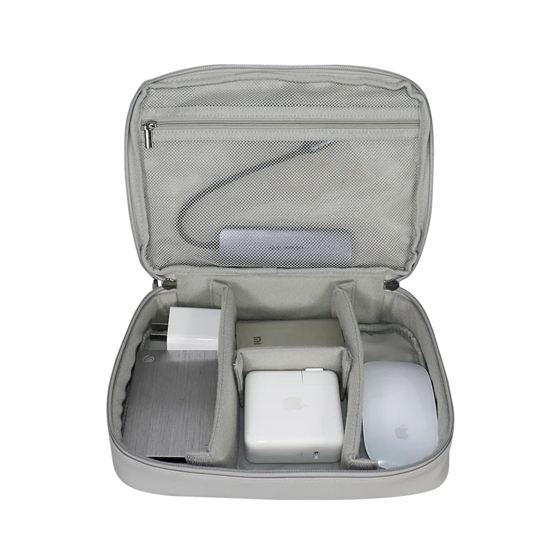 Gadget Cable PU Organizer Storage Bag Electronic Accessories Cable Pouch Case USB Charger Power Bank Holder Digitals Kit Bag