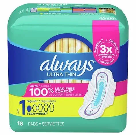 Always Maxi Overnight Pads with Wings, Size 5, Extra Heavy Overnight, 36 Ct