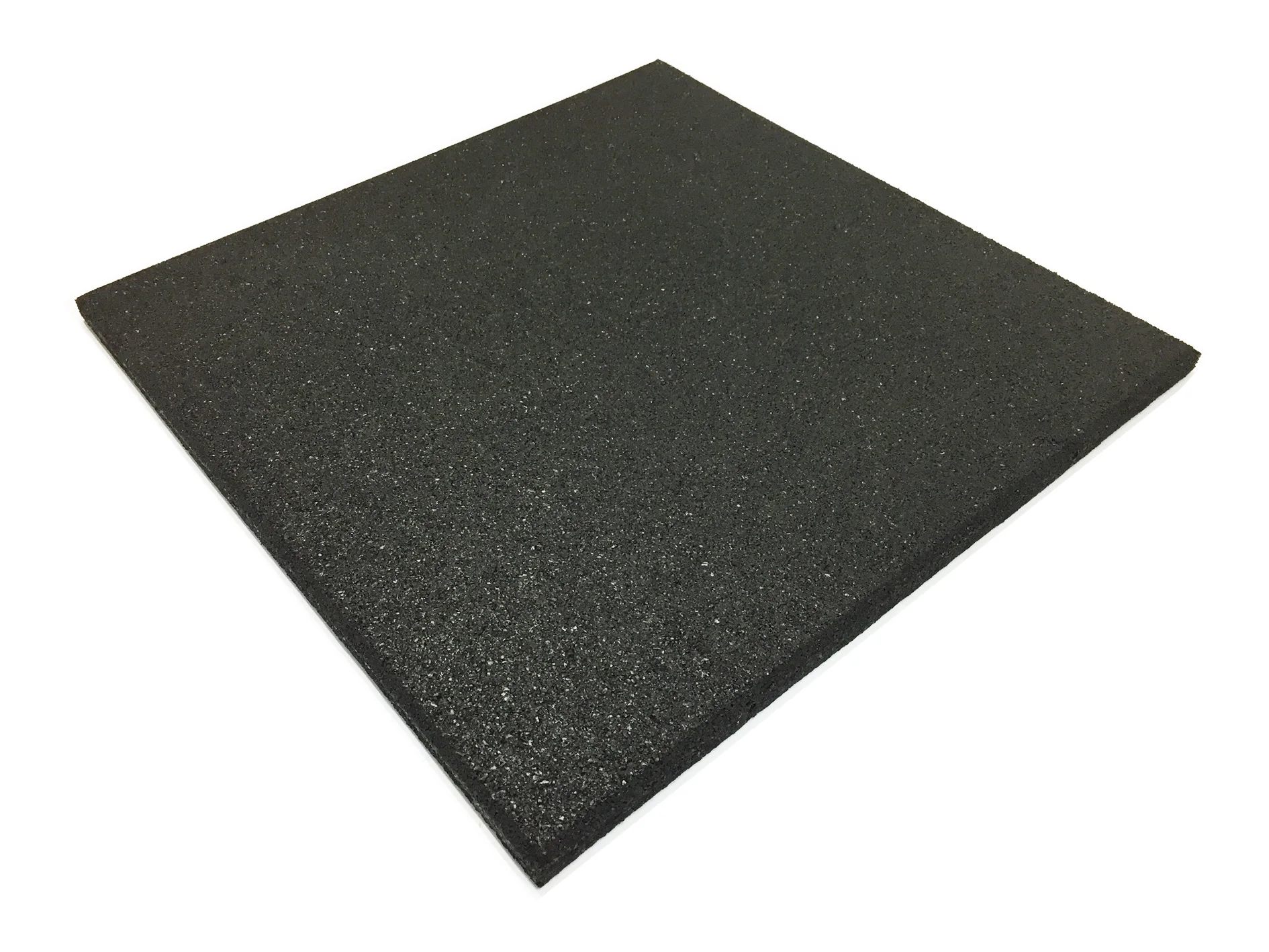 Primefit | Fitmat SQ 20 Squared Shape Rubber Tile Gym Carpet in Black Color
