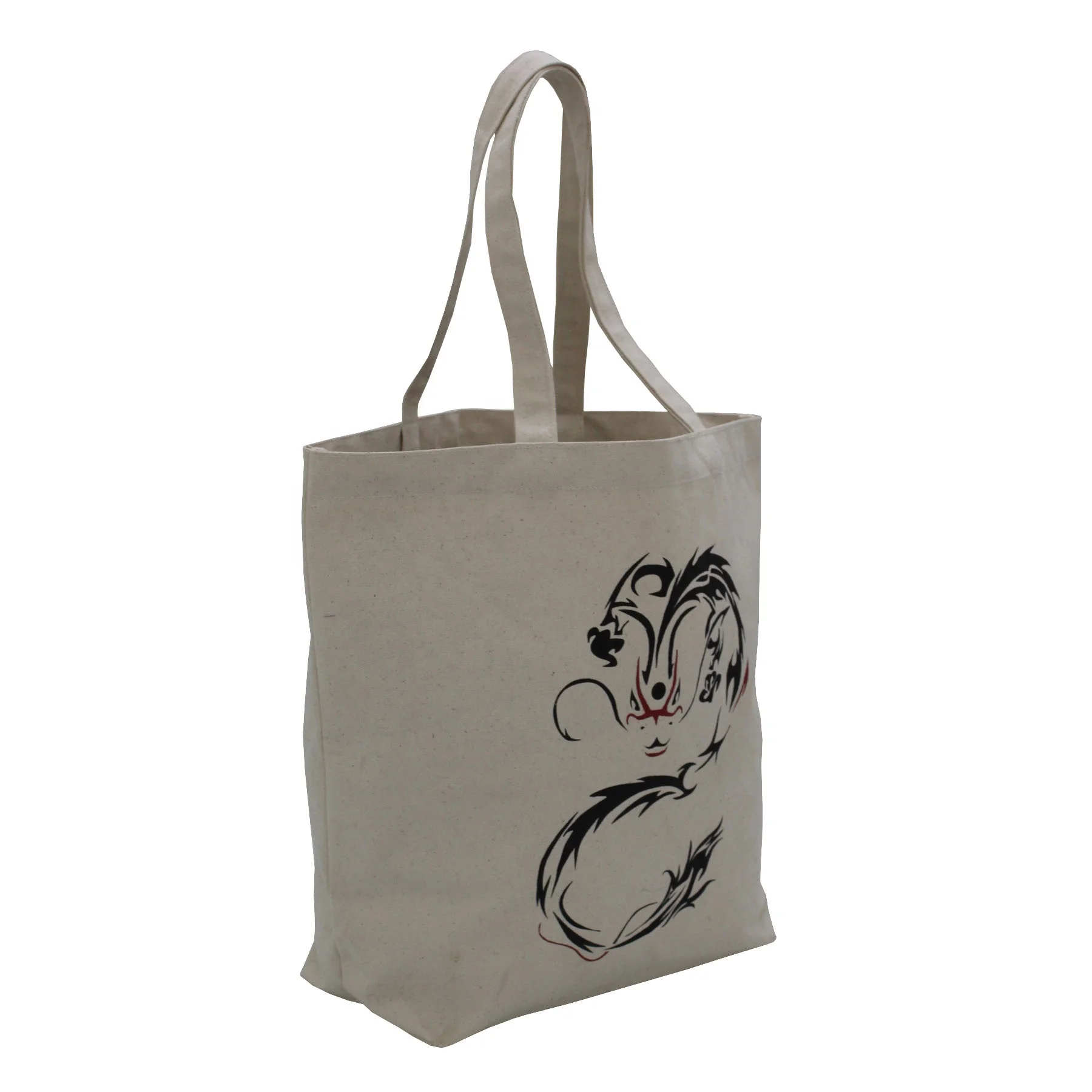 Оптовая продажа сделанная в Индии самодостаточная хлопковая холщовая ручка печать на заказ 12 унций рекламная сумка для покупок подарок