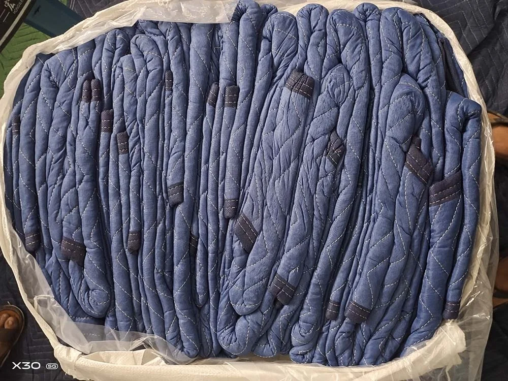 Custom Logo Luxury 72x80 Inch Furniture Moving Blanket Printed Fabric Cover for Bed Sofa & Bedding