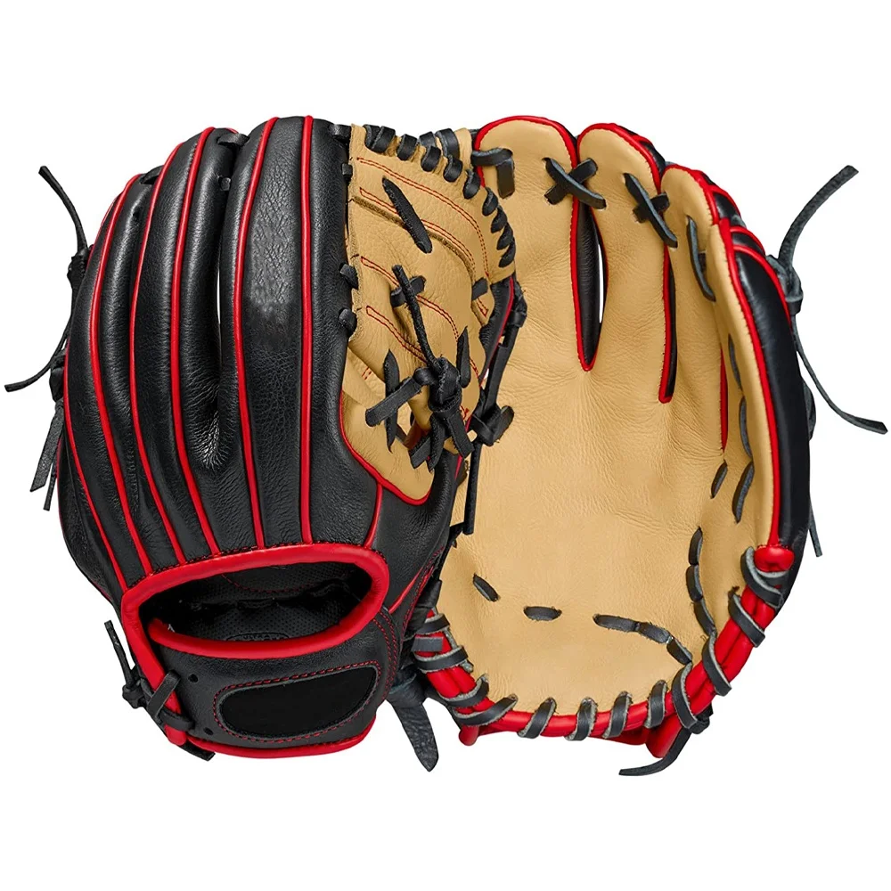 Professional Baseball Glove Genuine Leather Sports Team Custom Baseball Fielding Gloves for Mens