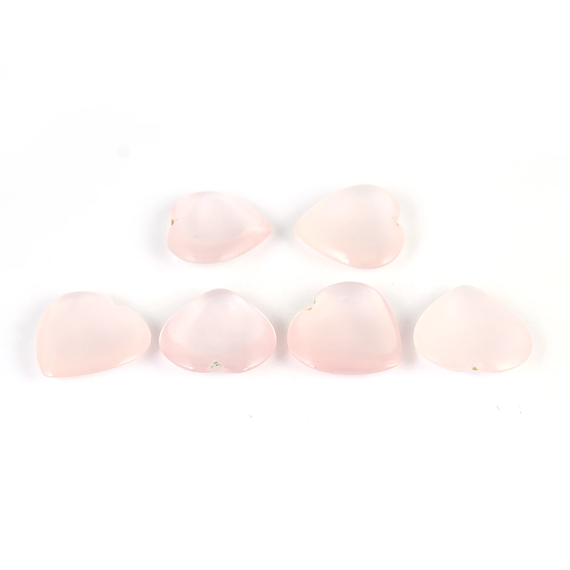 Natural Rose Quartz Heart Shaped Cabochon Cutting Loose Gemstone 16MM Making Beautiful Jewelry From Wholesaler At Low Price
