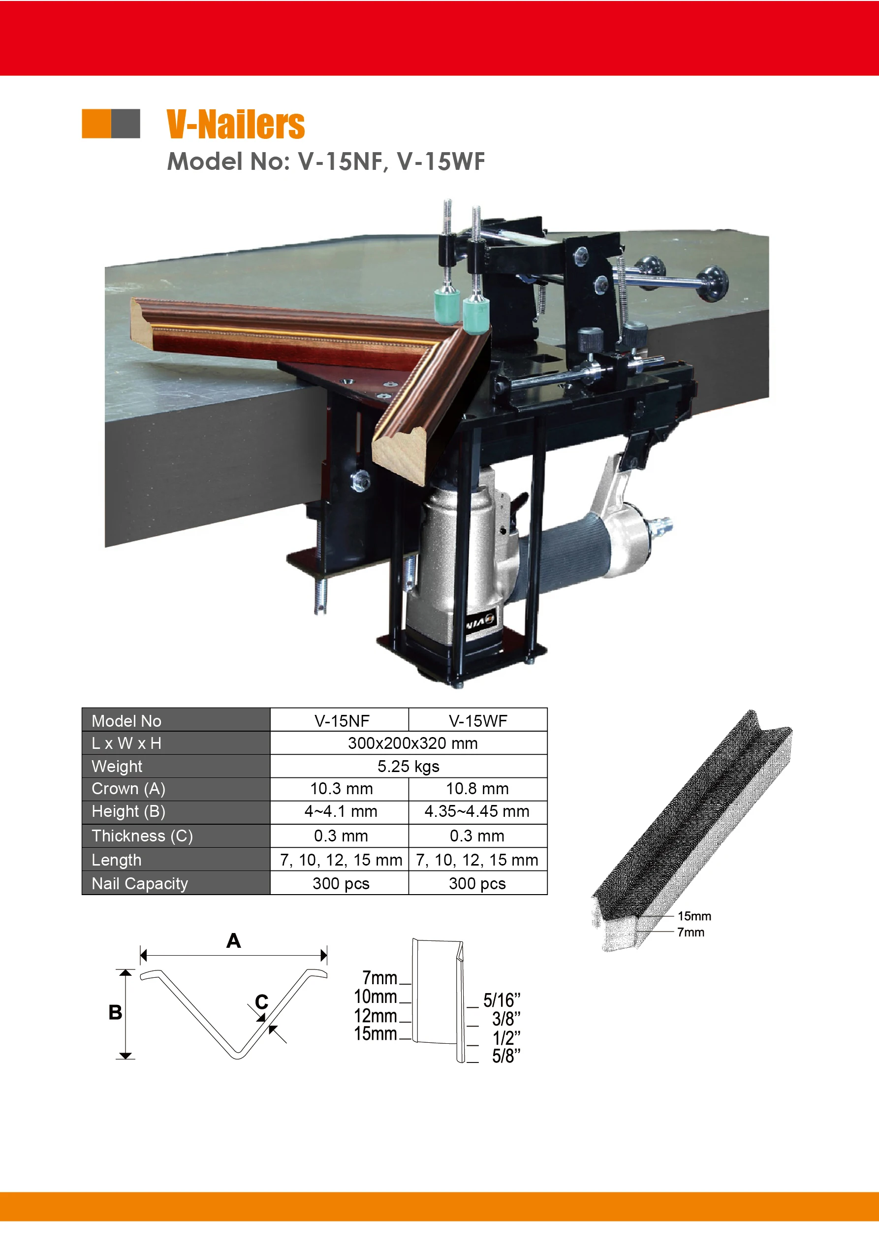 V15NF V Framing Nailer With Foot Padle