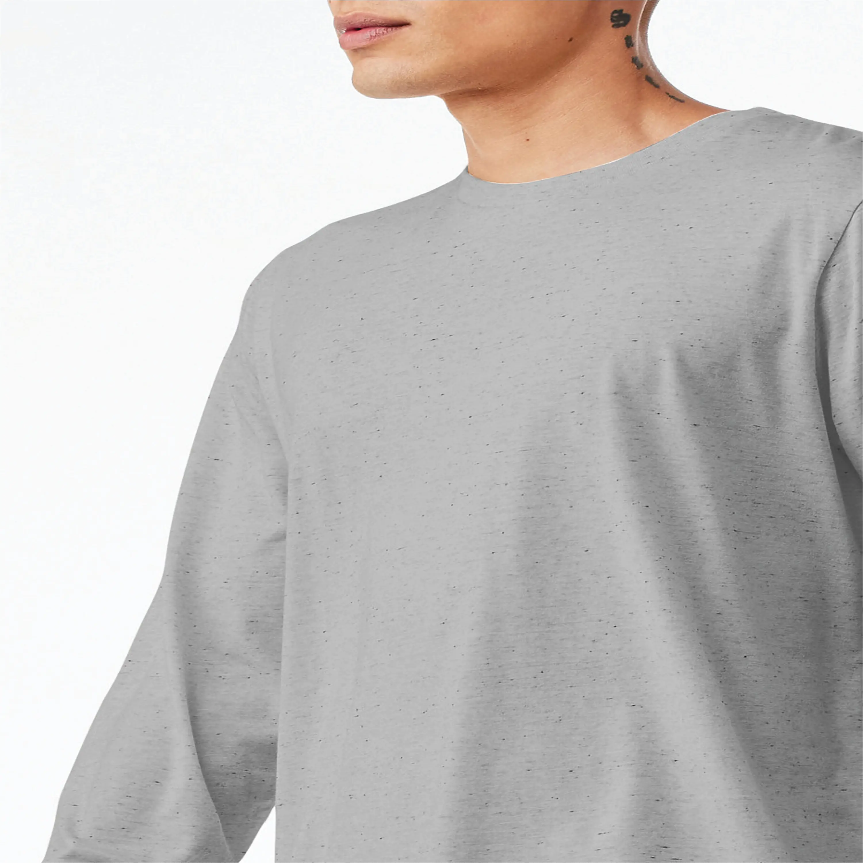 52% Airlume Combed and Ring Spun Cotton 48% Poly 32 Single 4.2 oz Athelatic Unisex Heather CVC Long Sleeve T-Shirt