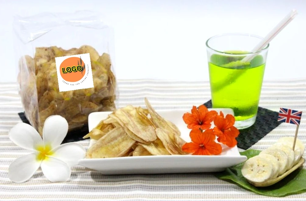 Pure Banana Chips Added Salt Diet Healthy Snack Crispy Dried Fruit Best Selling Premium Quality Product of Thailand