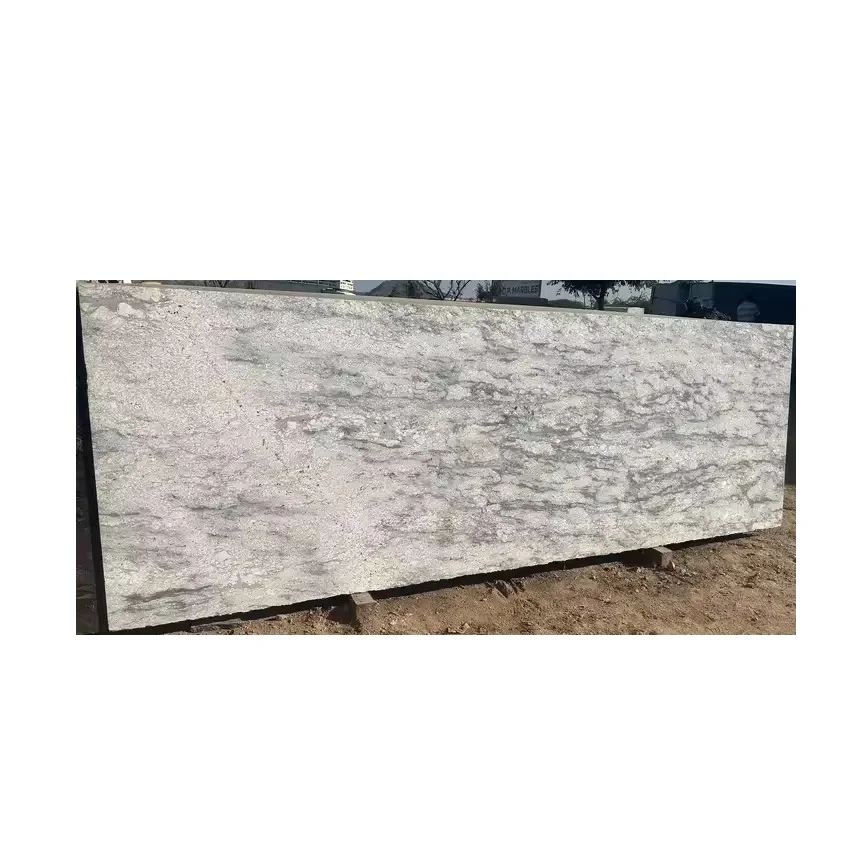 High on Demand Wall and Floor Interior River White Granite Slab Natural Stone for Export Sale from India