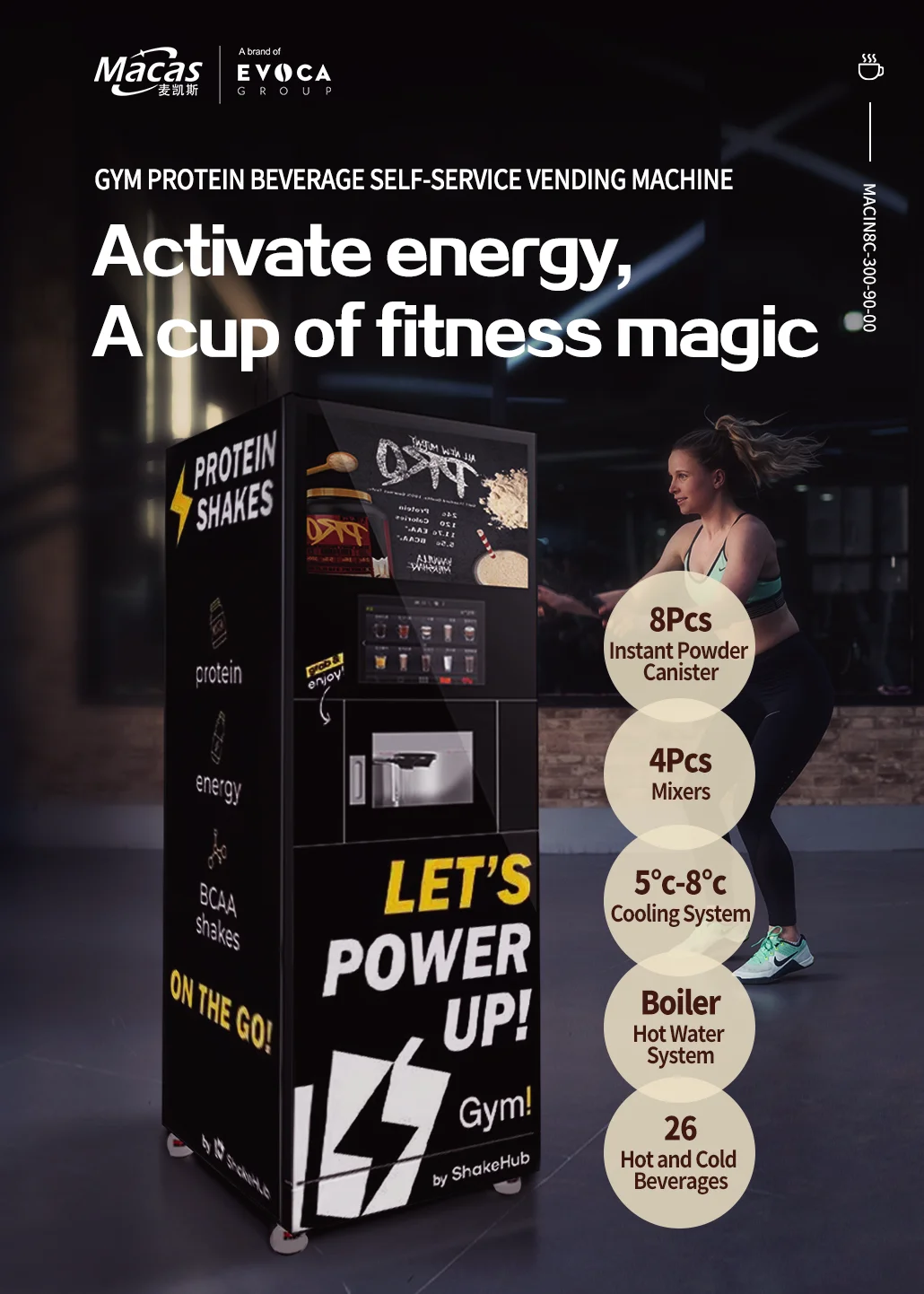 Smart Touch Screen Operate Protein Shakes Cold Energy Drink Vending Machine - Buy Protein Shakes Vending Machine