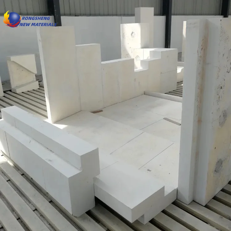 Refractory Bricks Hightemperature Resistant Zirconia Corundum Firebricks AZS Refractory Brick For Glass Furnace