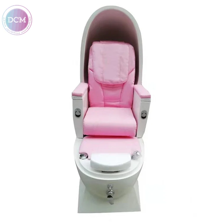 guangzhou salon supplies pedicure chair egg white egg shaped pedicure chair with tray