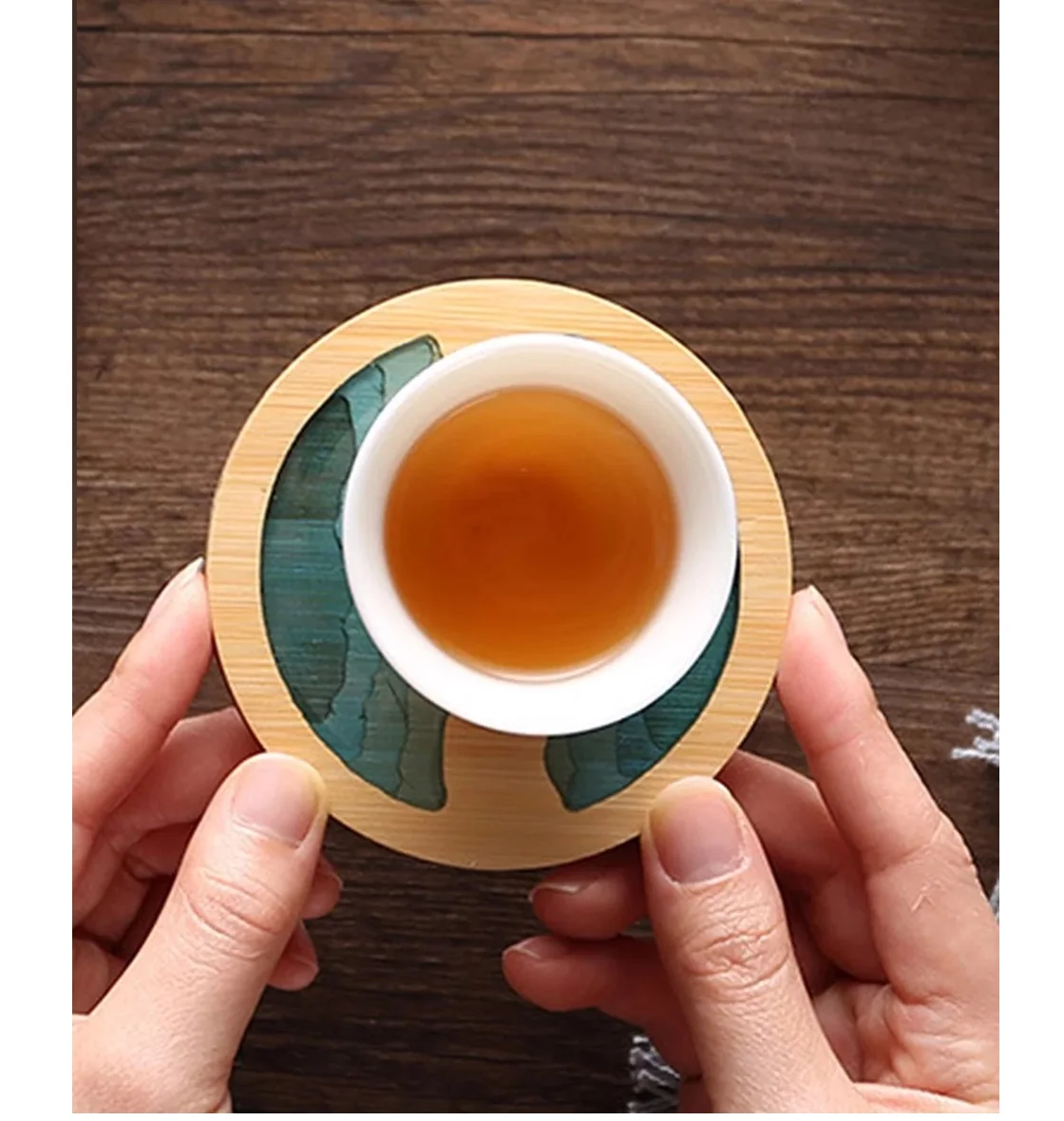 New Arrival Table Top Decorative Resin Coasters OEM Customized Size Designed Resin Art Coasters Supplier From India