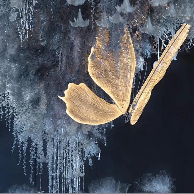 Hot sale wedding decoration moving butterflies lights LED butterfly lamp for party decoration