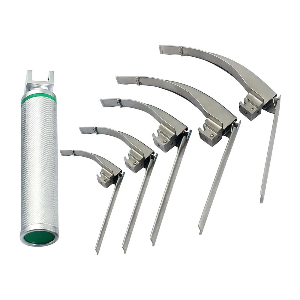 Low MOQ Flexi-Tip Fiber Optic LED Intubation Set 6pcs Blade #1#2#3#4 & #5 + 1 Medium Handle - First Responder Kit