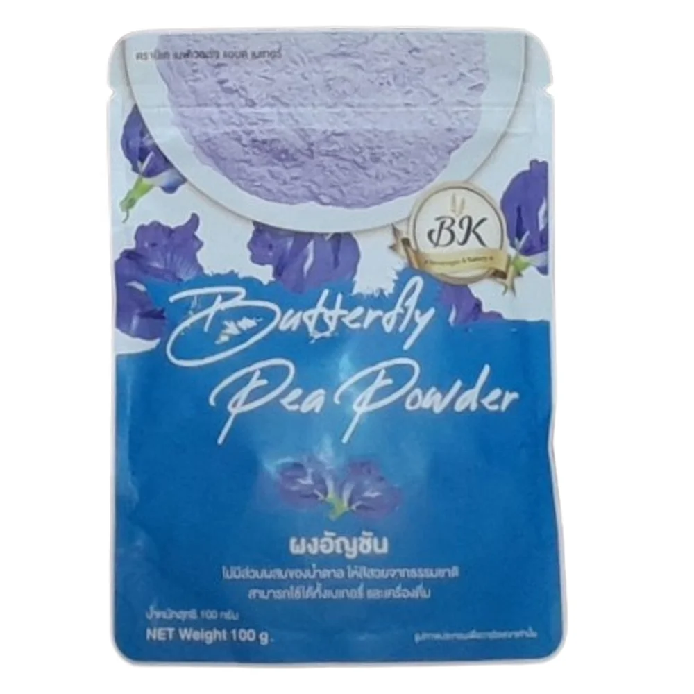 Best Price 100g Blue Butterfly Pea Flower Powder Spray Dry 100% Pure No Sugar Added for Drink Beverage Bakery from Thailand
