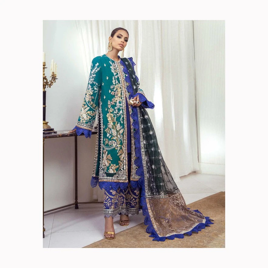 Luxury Diamond Long Sleeve Muslim Wedding Dress Ball Gown Skirt Customize Pakistani Bridal Gowns