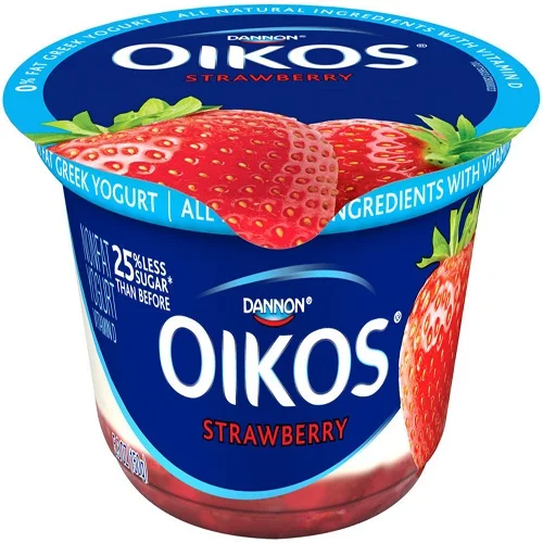 Dannon Light + Fit греческий Вишневый обезжиренный йогурт, сливочный и вкусный йогурт без глютена, 4 карат, 5,3