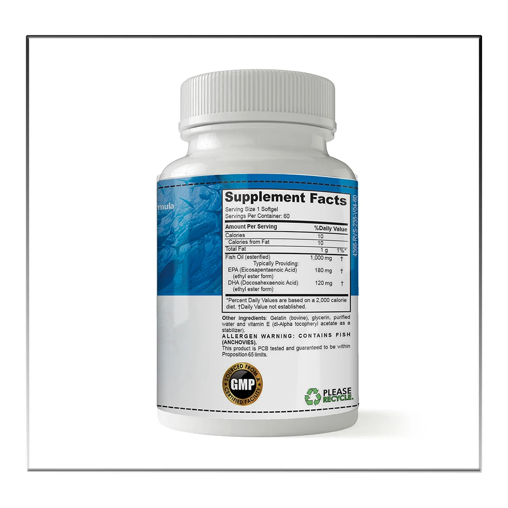 Private label OEM Omega fish oil softgel with high EPA and DHA