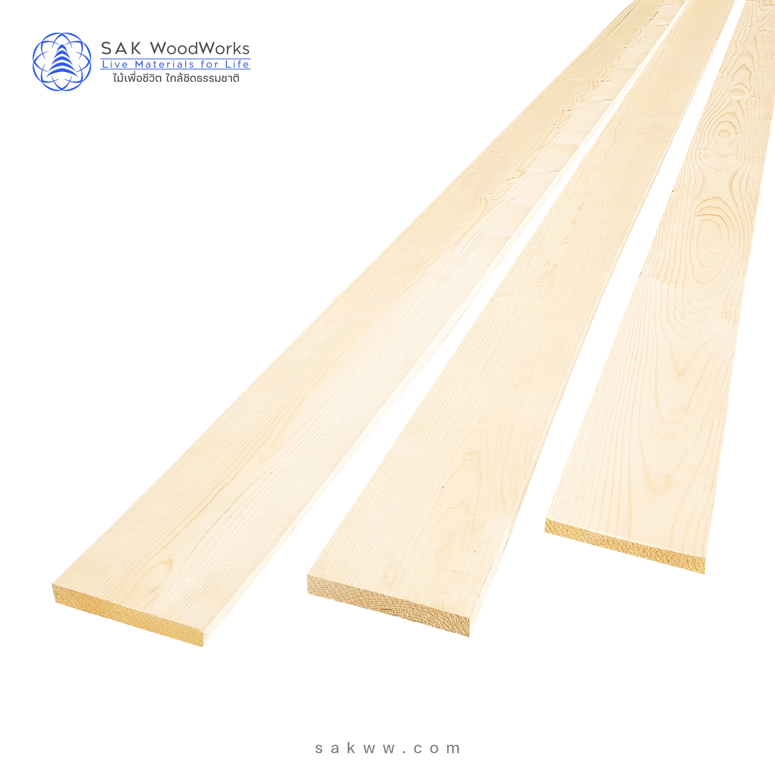 SAK WoodWorks Northern Russian KD S4S Quality Grade Pine Spruce 20 x 145 x 3000mm for Exterior Furniture Construction