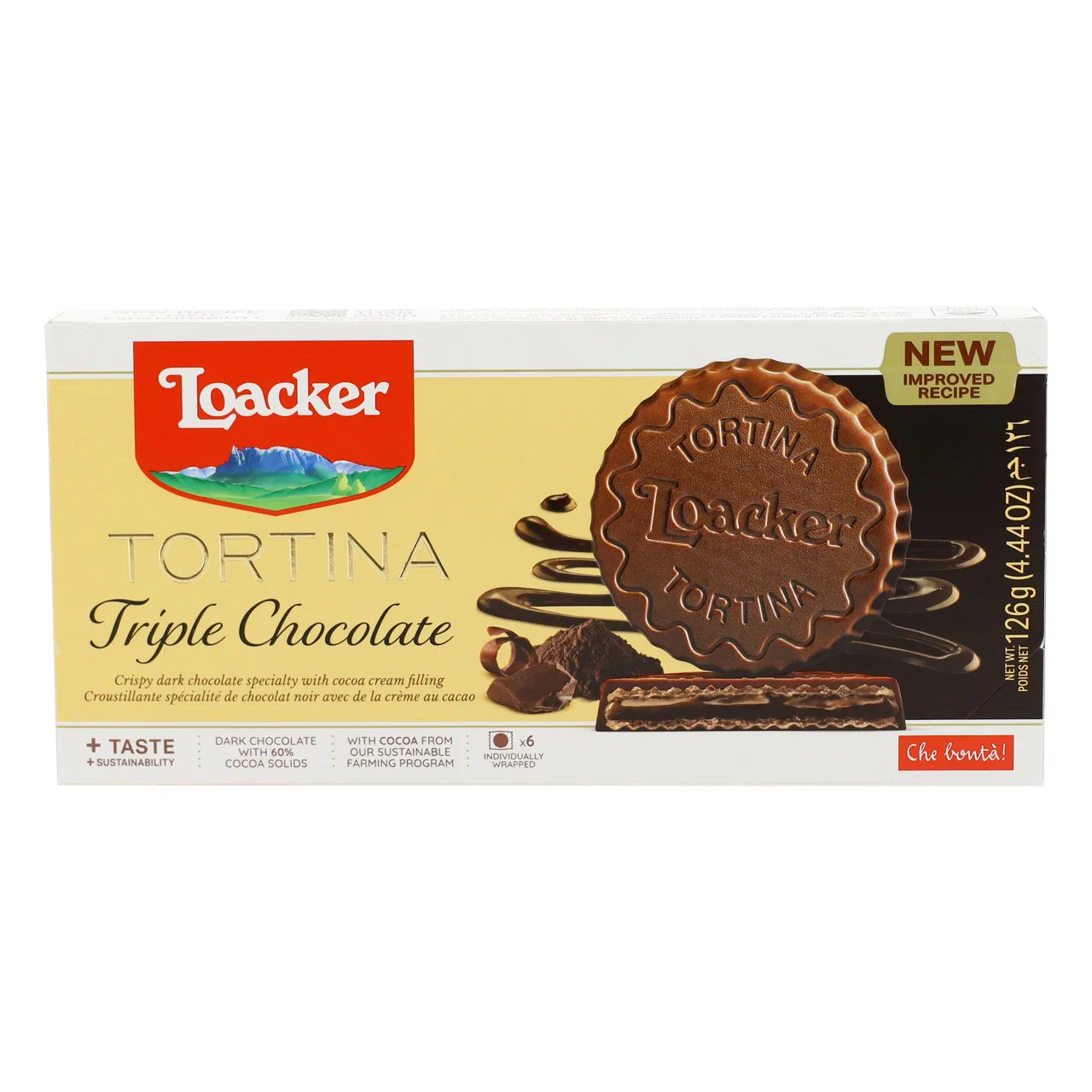 Вкусный тройной шоколадный Lacker Tortina Triple-21 г x 6x24-Мечта Любителя богатого шоколада