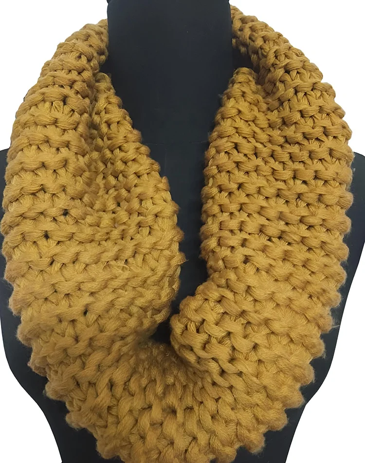 Handmade 100% acrylic solid color cowl snood Adult Winter wear accessory Neck warmer infinity scarf Soft and cosy snood