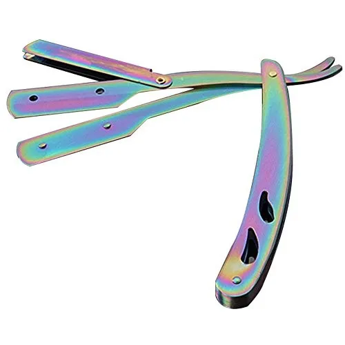 Multi Folding Stainless Steel Straight Edge Razor Traditional Handle Shaver Barber Shaving Tool Beard Shaving Blade Barber Hair