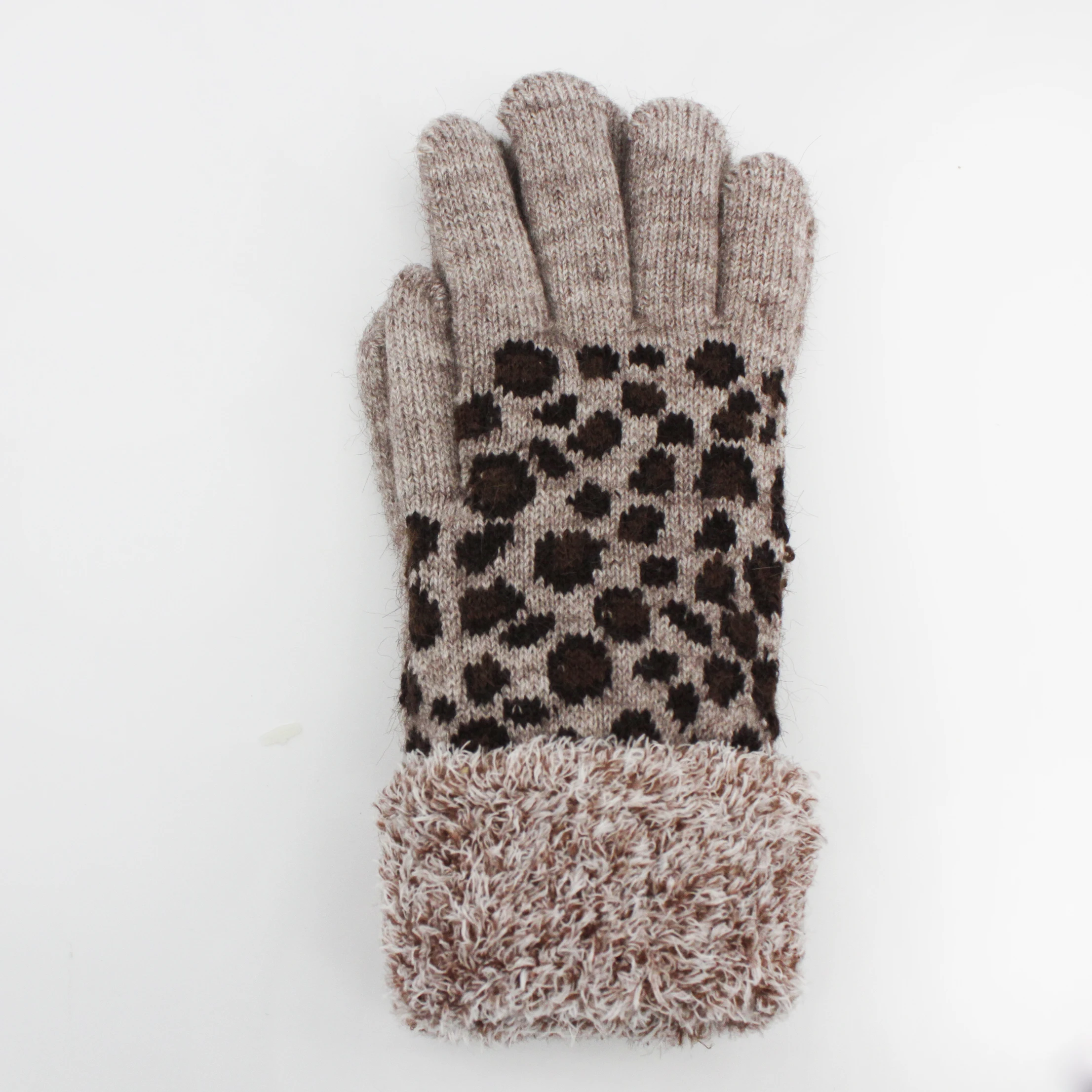 Double Layer Knitted Gloves For Women