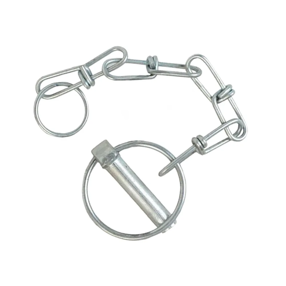 Manufacturer Of Silver Zinc Plated Linch Pins With Chain For Tractor Parts In India