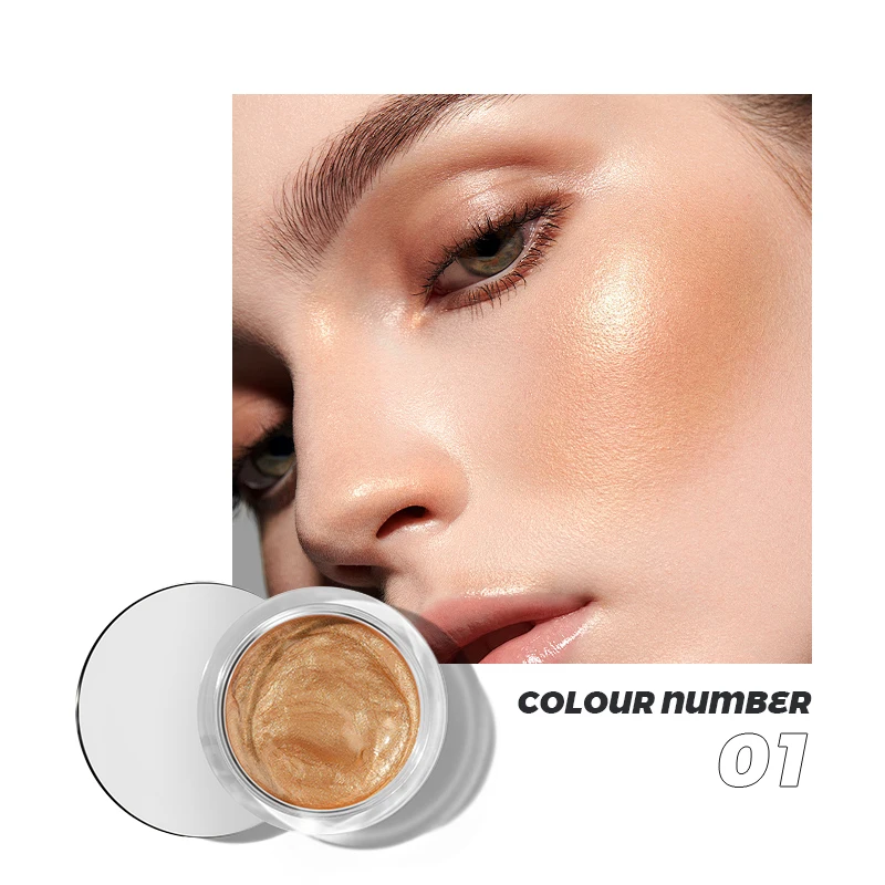 Factory Hot Sales Low-price Custom Logo  Shimmer Gel Highlight Liquid Eye Shadow Cream Glitter Contour Highlight