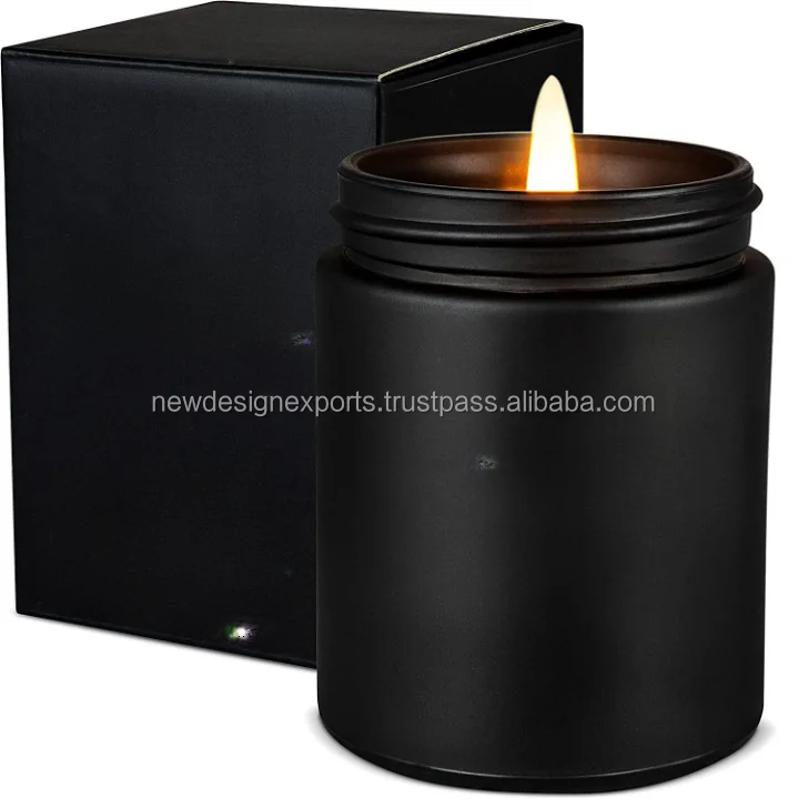 Best Home Decor and Christmas Gifting Soy Candle Smoke and Vanilla Scented Long-Lasting Paraffin Wax for Birthdays Weddings