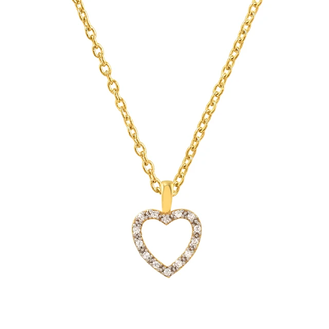 Delicate valentine gift jewelry 925 sterling silver green CZ color gemstone heart shape pendant for women