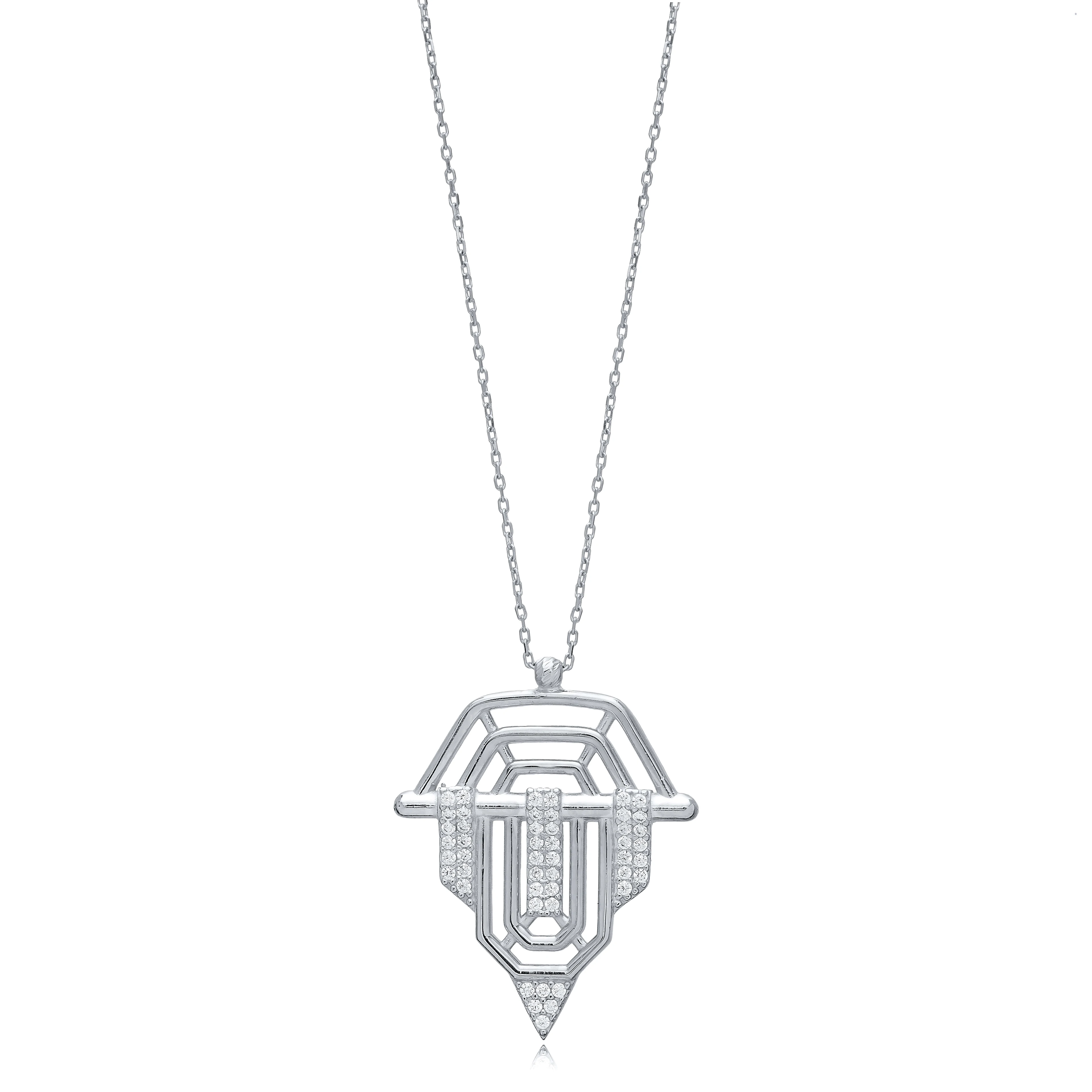 Unique Design Popular Trendy Charm Necklace Pendant 925 Sterling Silver Jewelry Handmade Wholesale Turkish