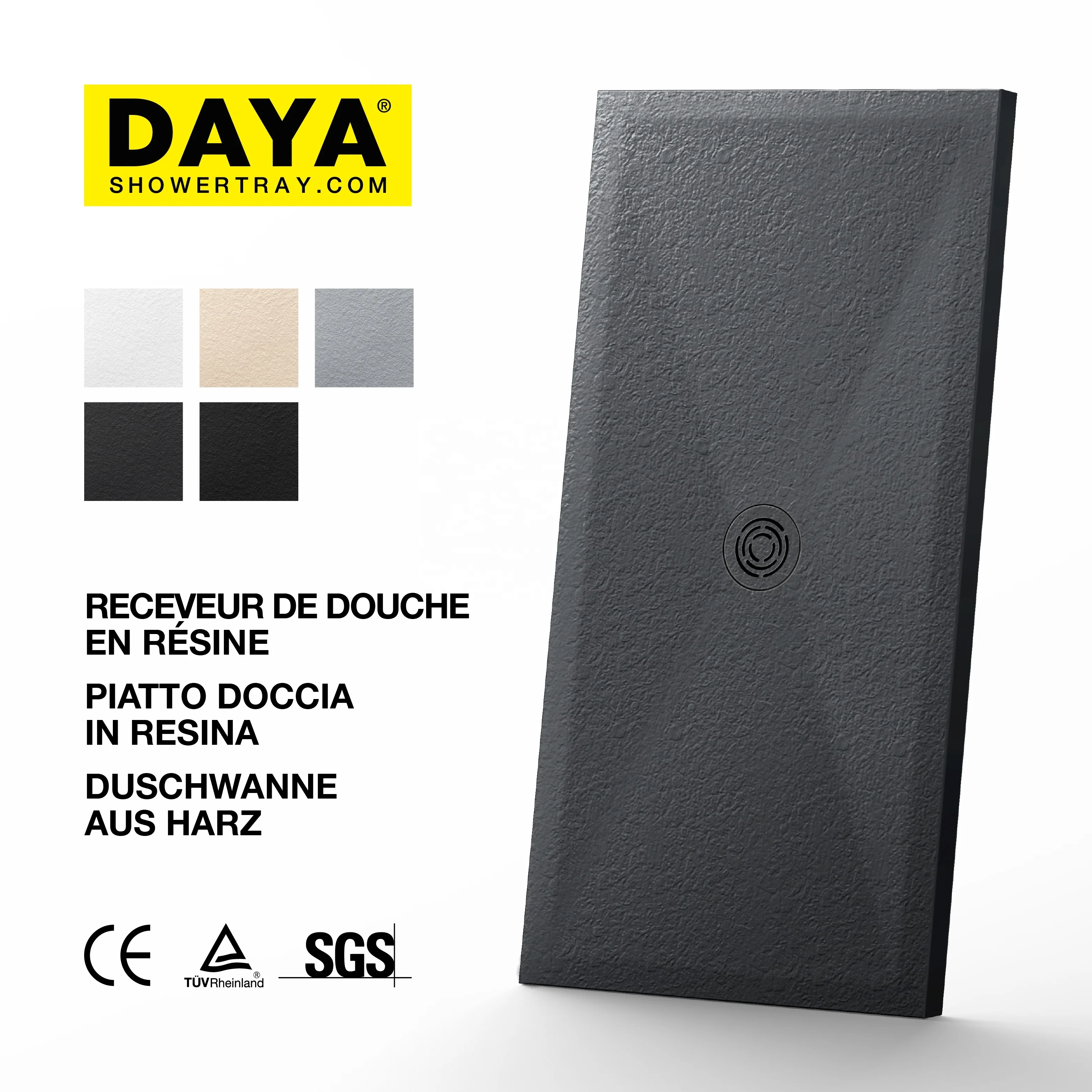 Изготовленный На Заказ отточенные седые натуральные гранит душевой поддон камень ванная комната темно-серый душевой поддон лоток черный каменный душевой поддон