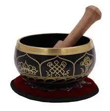Nepal Made Tibetan Singing Bowl - Perfect For Meditation, Chakra Healing, Prayer ,Mindfulness - Tibetan