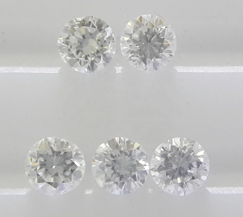 1.2-1.5mm 1ct Lot VS Clarity G Colour Natural Loose Brilliant Cut Diamonds Non-treated Round for Setting