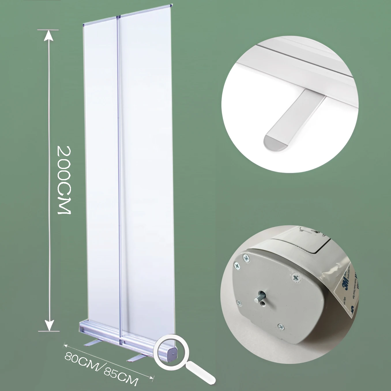 Advertising Banner Stand Roll Down Banner Roll up Standee Aluminum Alloy Retractable Banners for Trade Show Roll Up Stand