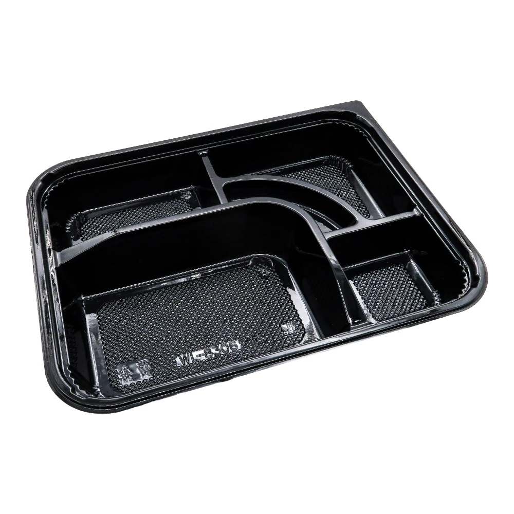 Compartment Plastic Food Packaging Container Catering Disposable Carry Out Fruit Salad Lunch Bento Boxes for Kitchen Storage
