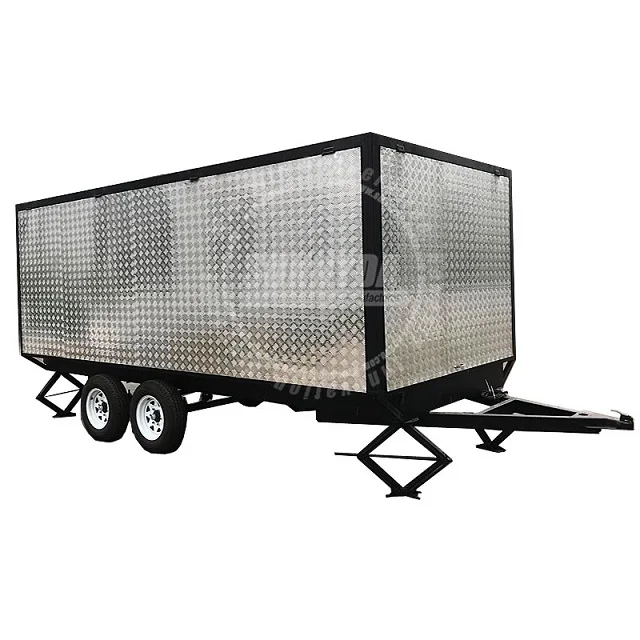 8 Ton aluminum flatbed car hauler towing trailer flat top trailer vehicle trailer