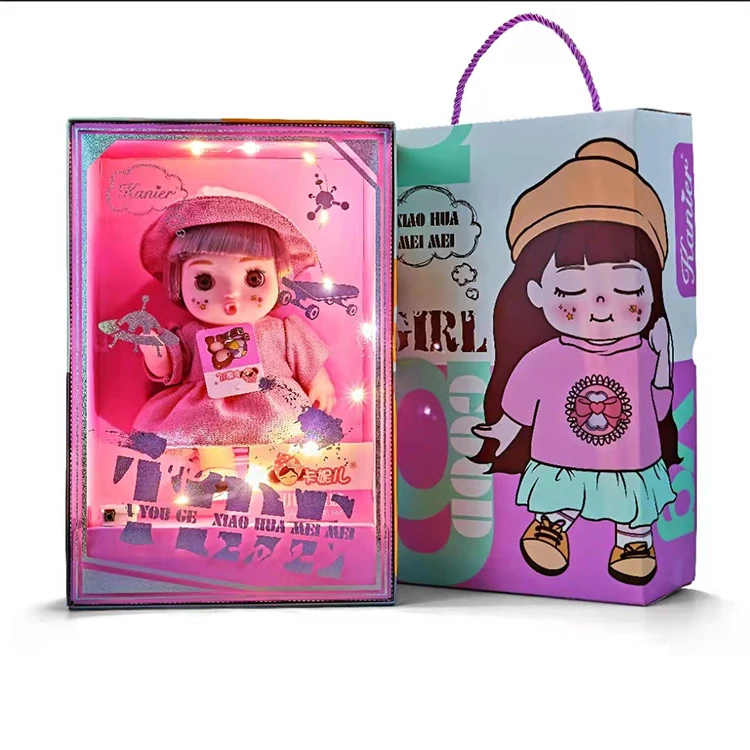 kawii diy fairy dolls with clothes dress Mini doll 30 cm movable joint kids toys for girls with 3D big eyes
