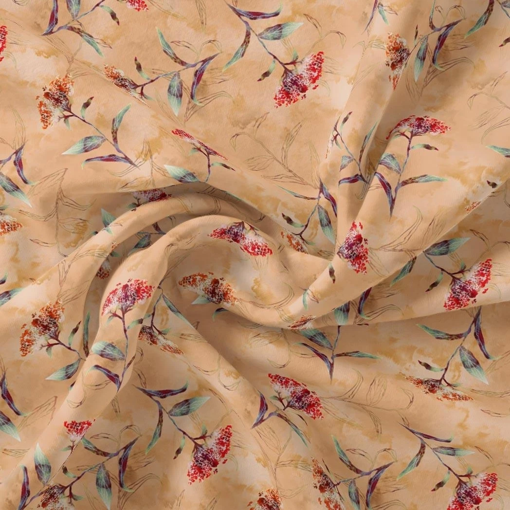 Sophisticated Georgette Print Fabric with Elegant Woven & Jacquard Patterns for High-Fashion Dresses Outfits and Suits
