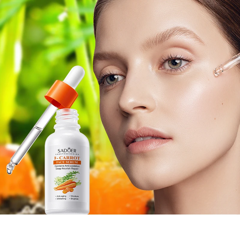 OEM SADOER private label B carrot herbal beauty products brightening anti aging face face skin care set